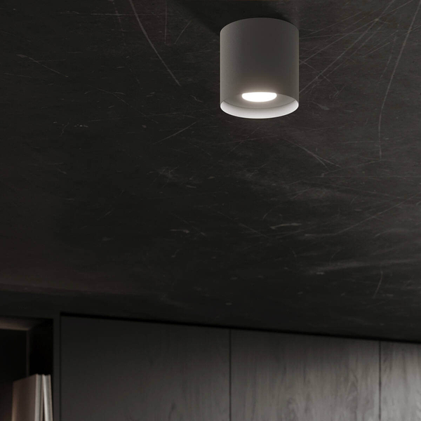Lampa spot sufitowa do jadalni Mika SL.1282 tuba krążek szara
