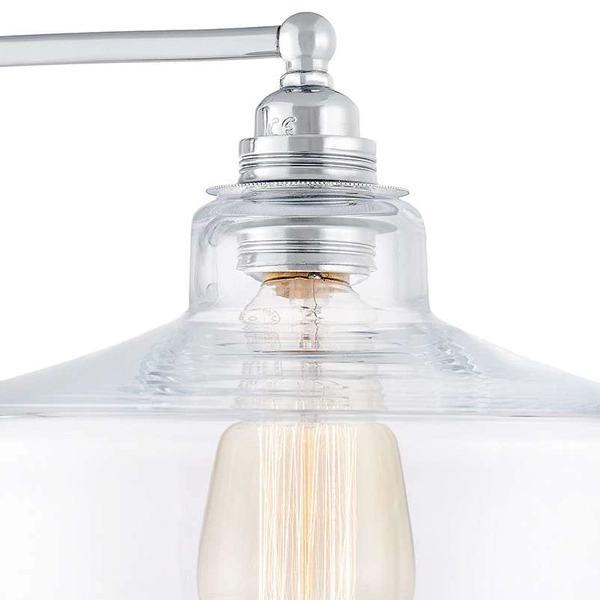 Kinkiet LAMPA ścienna LONGIS III 20463109 Kaspa szklana OPRAWA metalowa chrom przezroczysta