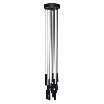 Wisząca lampa loftowa Sura 5123 Shilo tuby metalowe czarne