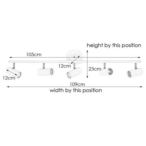 Sufitowa lampa regulowana Barcelona 107352 kierunkowa hol biała