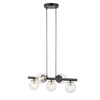 Lampa wisząca Avola 40791 Sigma bubble do jadalni czarna transparentna