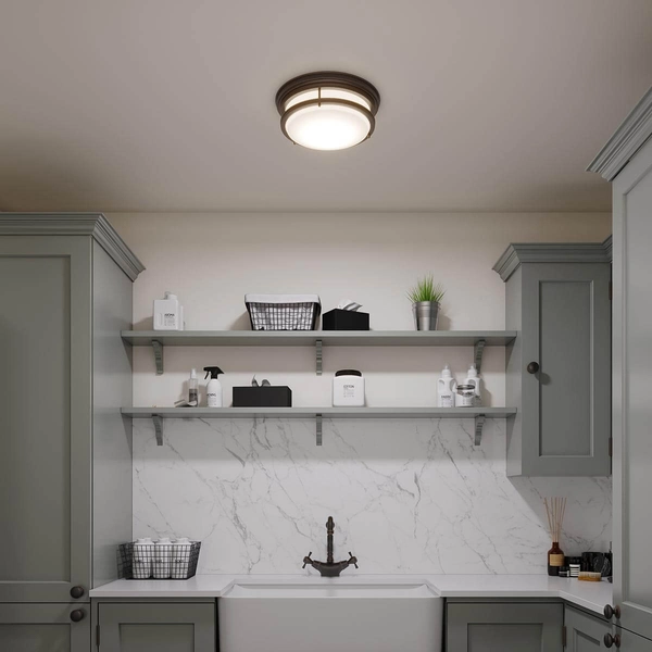 Sufitowa lampa do łazienki Hadley HK-HADLEY-F-OZ Hinkley IP44 brązowy biały