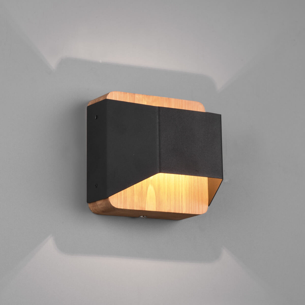 Naścienna lampa ARINO 224810132 LED 4,3W 3000K do jadalni czarny drewniany