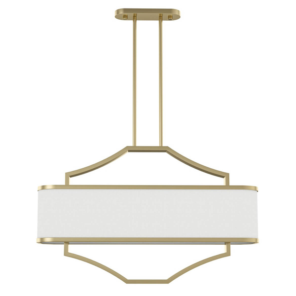 Biała lampa wisząca Gerdo Ovale zwis nad stół z materiału