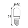Żarówka LED Uzo 4064 Ideus 1,3W E14 3000K biała ciepła 111lm T20
