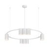 Metalowa lampa wisząca GENESIS ML0374 pierścień tuby białe
