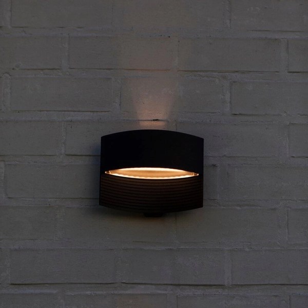 Ścienna lampa na taras LOTUS 5193201012 LED 8,5W 3000K góra-dół IP54 czarna