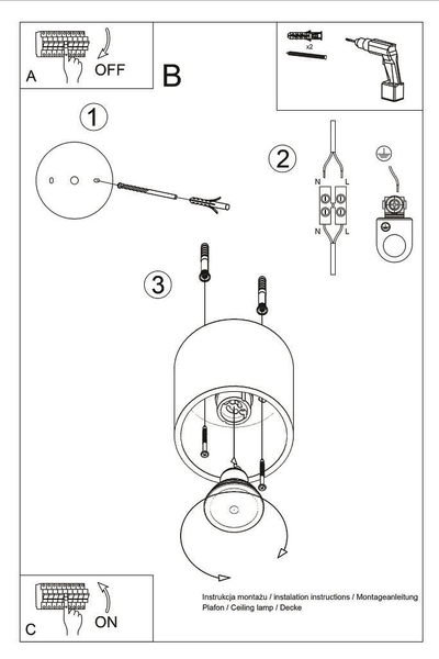 Downlight LAMPA sufitowa Orbis SL.0492 Sollux drewniana OPRAWA w stylu skandynawskim tuba