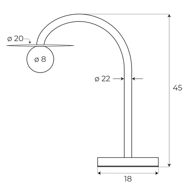 Lampka stołowa kulista Enigma T0053 Maxlight LED 2W 3000K czarna