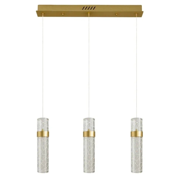 Potrójna wisząca lampa Lagos ML2246 LED 24W 4000K nad wyspę złoty