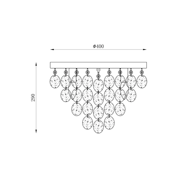 Dekoracyjny plafon Pardo 18365L srebrna lampa sufitowa do sypialni
