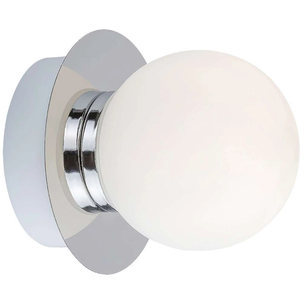 Kinkiet LAMPA ścienna BECCA 2110 Rabalux szklana OPRAWA łazienkowa kula ball IP44 biała chrom