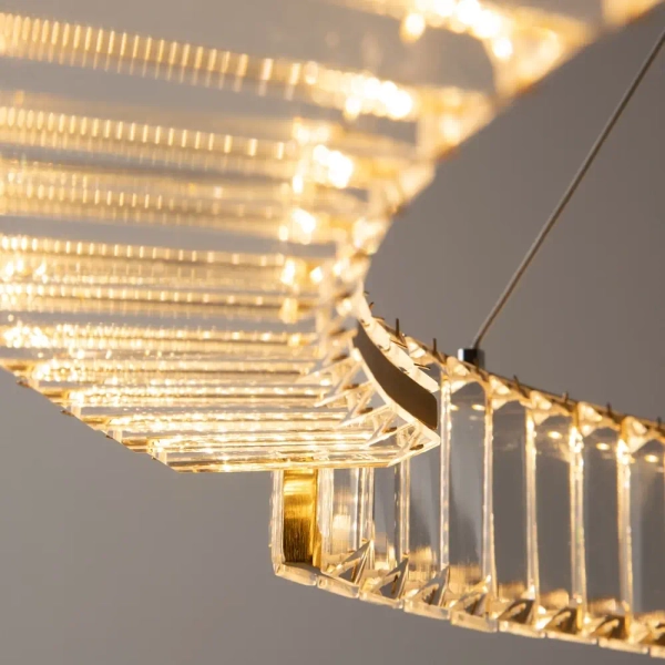 Lampa pierścieniowa wisząca Krone P097PL-L45BS3K LED 45W 3000K mosiądz