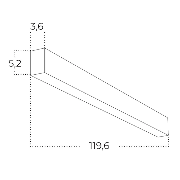 Lampa sufitowa belka Linelio AZ5657 Azzardo LED 40W 3000-6000K czarna