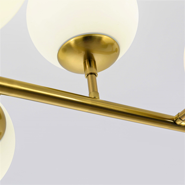 Modernistyczna lampa sufitowa DORADO LP-002/8P Light Prestige loftowa oprawa metalowy plafon molekuły złote białe