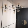 Loftowa lampa wisząca Astrifero ST-9047-10 amber Step molekuły czarna