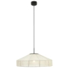 Wisząca lampa do sypialni Alia 108955 lniana abażurowa czarny beżowy