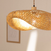 Wisząca lampa japandi Ponti ABR-LWPP1-E27 Abruzzo nad stół bambus brązowy