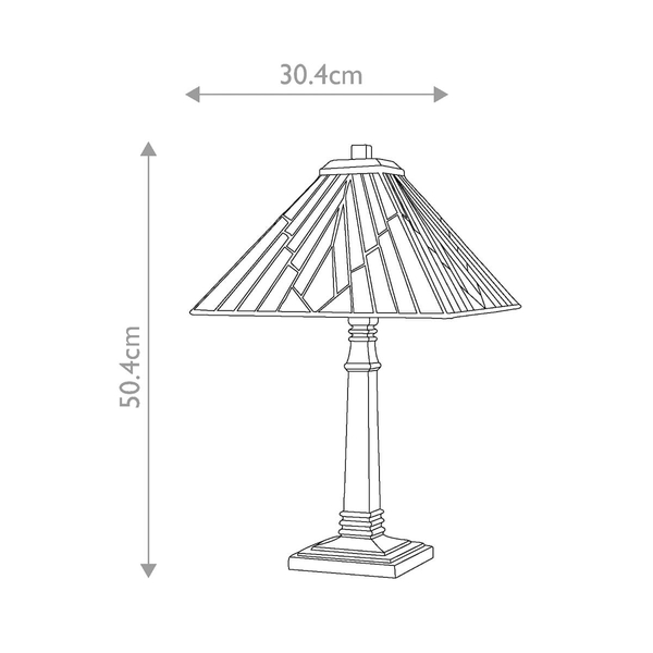 Lampka stołowa Alderley TF-ALDERLEY-TL-L witrażowa szklana multikolor