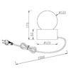 Lampka stołowa kuchenna Countess R59051065 RL Light kulka biały kawowa