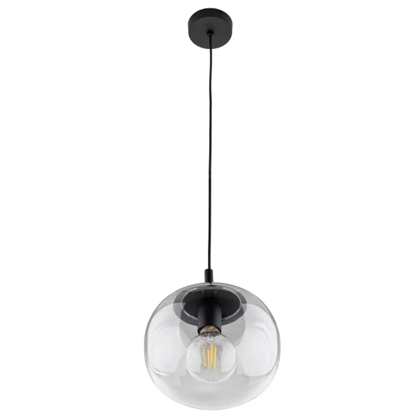 Sypialniana lampa wisząca VIBE 4818 kulista czarny przezroczysty