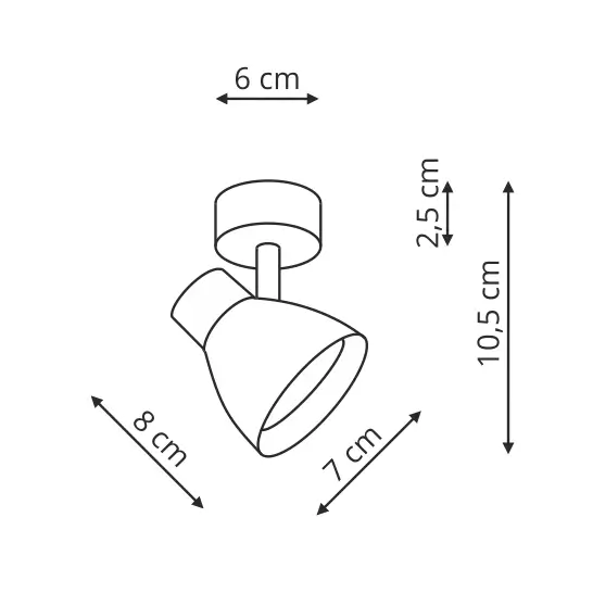 Lampa sufitowa z regulacją Dravo LP-9523/1WS BK do sypialni czarny