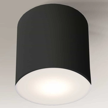 Natynkowa LAMPA sufitowa ZAMA 7037 Shilo metalowa OPRAWA LED 15W 3000K tuba czarna