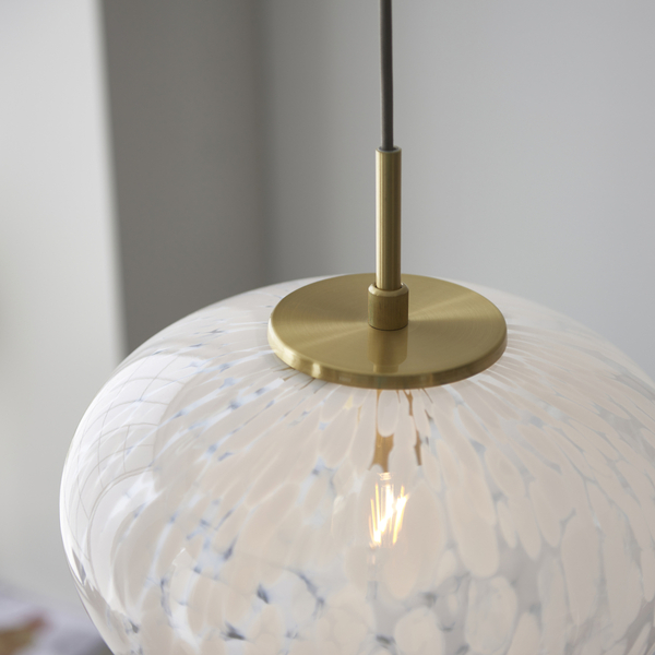 Dekoracyjna lampa wisząca L&-198815 Light& szklany klosz mosiądz