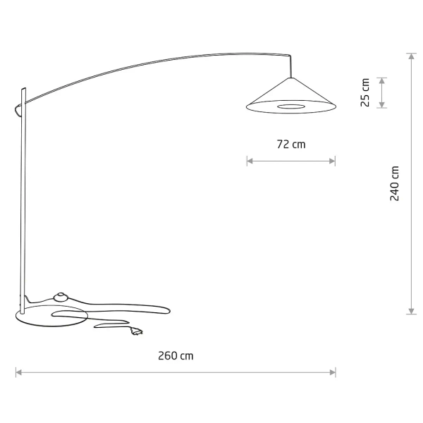 Nowoczesna lampa stojąca POISE 11768 stożek czarna