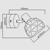 Geometryczna LAMPA ścienna REUS LP-8069/1WS WH Light Prestige metalowa OPRAWA regulowany kinkiet biały