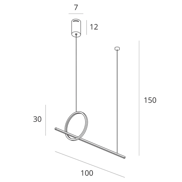 Lampa wisząca Lozanna P0570D Maxlight Select LED 18W 3000K metalowa brązowa