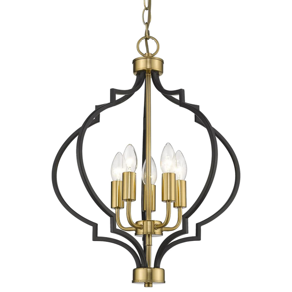 Wisząca lampa Nashville p05179bk Cosmolight pałacowa metal czarna złota