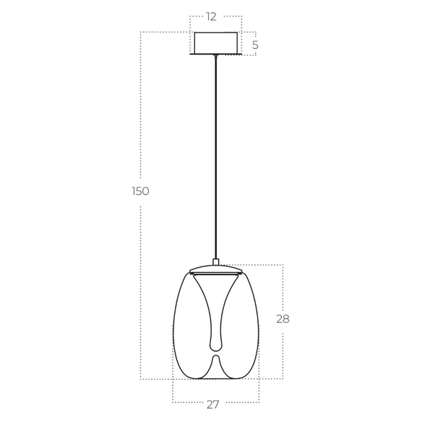 Ledowa lampa wisząca PAMELA AZ6185 Azzardo LED 15W 3000K złota
