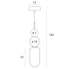 Okrągła lampa wisząca Maxlight NOVA P0642 do jadalni złota biała OUTLET