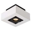 LAMPA sufitowa CASEMIRO IT8001S1-WH/BK Italux natynkowa OPRAWA metalowa SPOT kwadratowy biały