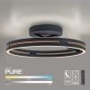 Sterowany pilotem plafon PURE E-LOOP czarny 6552-18 1xLED 33W 2700-5000K ze zmienną barwą