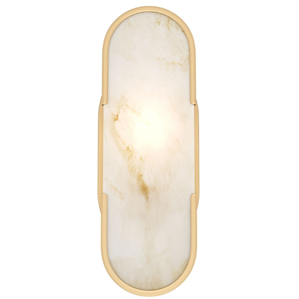 Kinkiet art deco Marmo MOD099WL-01G3 Maytoni elipsa marmur złoty