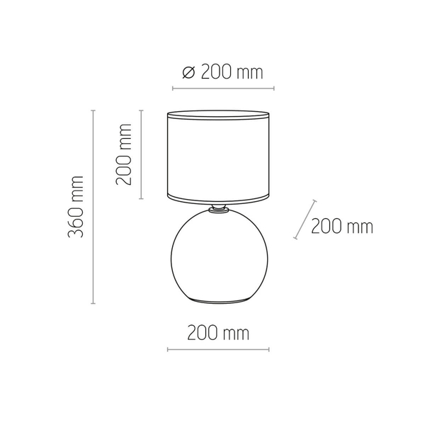 Nocna lampka Palla 5068 TK Lighting industrialna do sypialni czarna złota