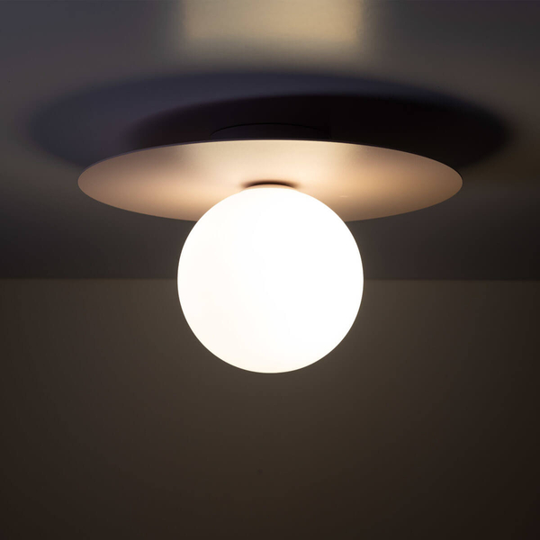 Lampa nasufitowa Pixi 10228 do gabinetu kula bubble dysk plate różowa biała