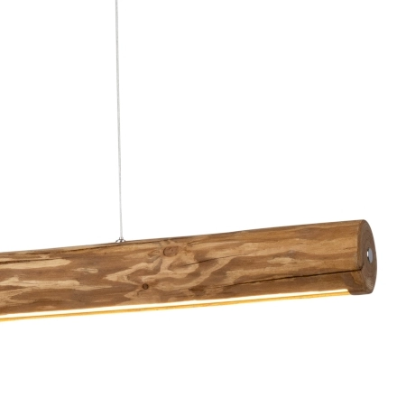 Drewniana LAMPA wisząca LUCAS 69480104 Spotlight ekologiczna OPRAWA belka LED 25,5W 3000K zwis sosna bejcowana czarny