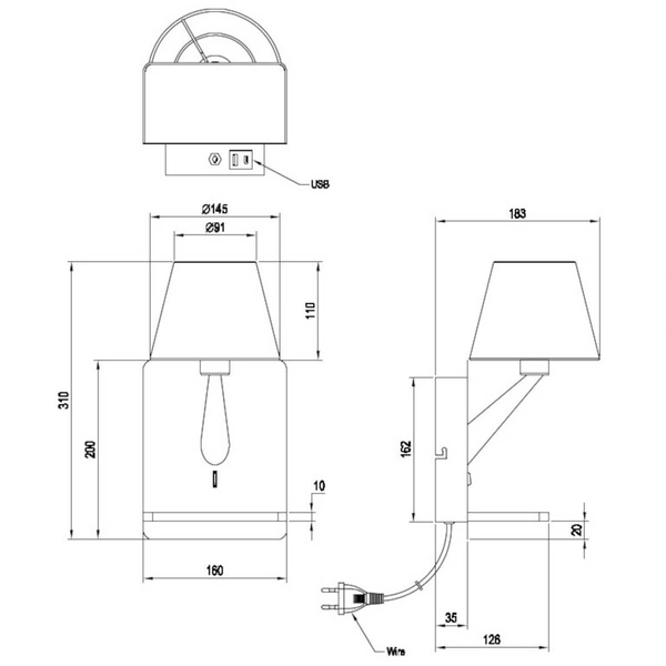 Kinkiet ścienny do przedpokoju COMFORT 262670131 Trio metalowy biały
