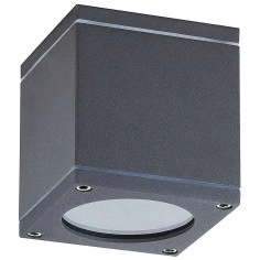 Zewnętrzna LAMPA sufitowa AKRON 8149 Rabalux kwadratowa OPRAWA elewacyjna downlight kostka IP54 grafitowa