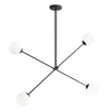 Metalowa lampa wisząca Ohio 1081PL_L1 Aldex sticks do pokoju czarna biała