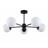 Czarna lampa wisząca Roma LP-1345/5P BK Light Prestige molekuły białe kule