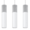 Wisząca LAMPA skandynawska SL.0649 loftowa OPRAWA tuby ZWIS metalowy beton biały