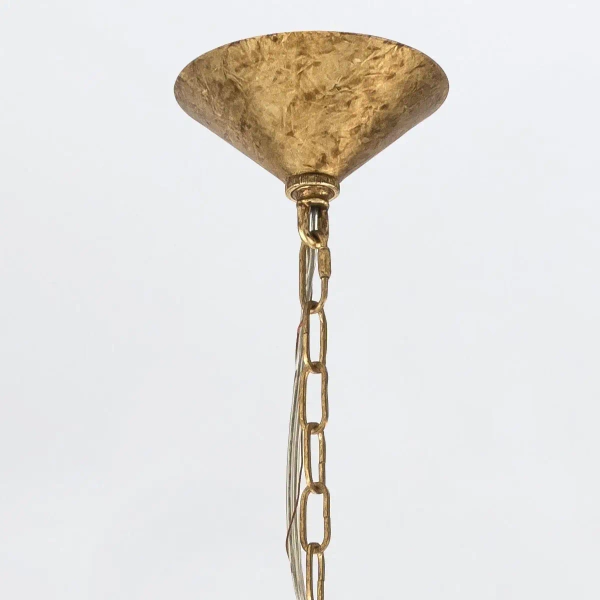 Żyrandol do jadalni na łańcuchu Meridian QN-MERIDIAN-9P-DG złoty