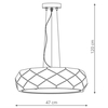 LAMPA wisząca REUS LP-8069/1P WH Light Prestige geometryczna OPRAWA okrągła zwis metalowy biały