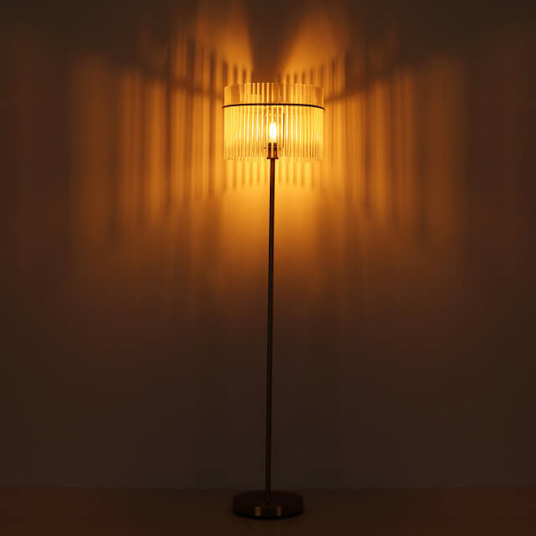 Podłogowa lampa do salonu GORLEY 15698SM glamour złota