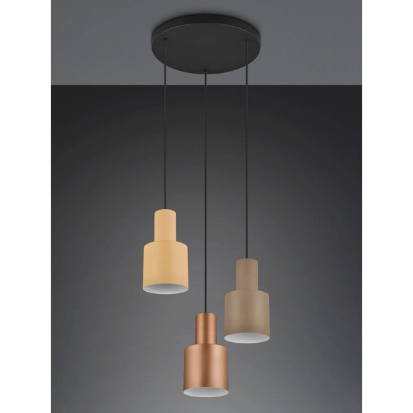 Kaskadowa lampa zwisająca ELIOR DL317319430 czarny brązowy multikolor