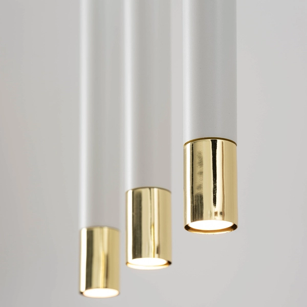 6-płomienna lampa wisząca Sopel Grand 33390 do przedpokoju biała